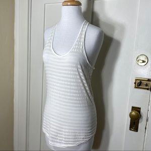 Lou & Grey White cream striped cross back tank top